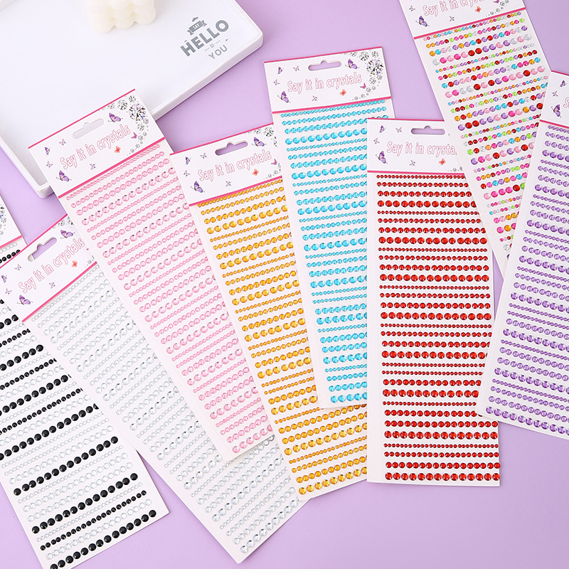 Craft Tools - Mixed Sizes Acrylic Diamond Stickers Self