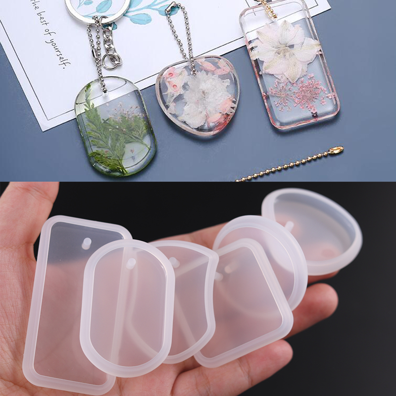 Silicone Epoxy Resin Molds Set - 1PC DIY Keychain Pendant Silicone Mold