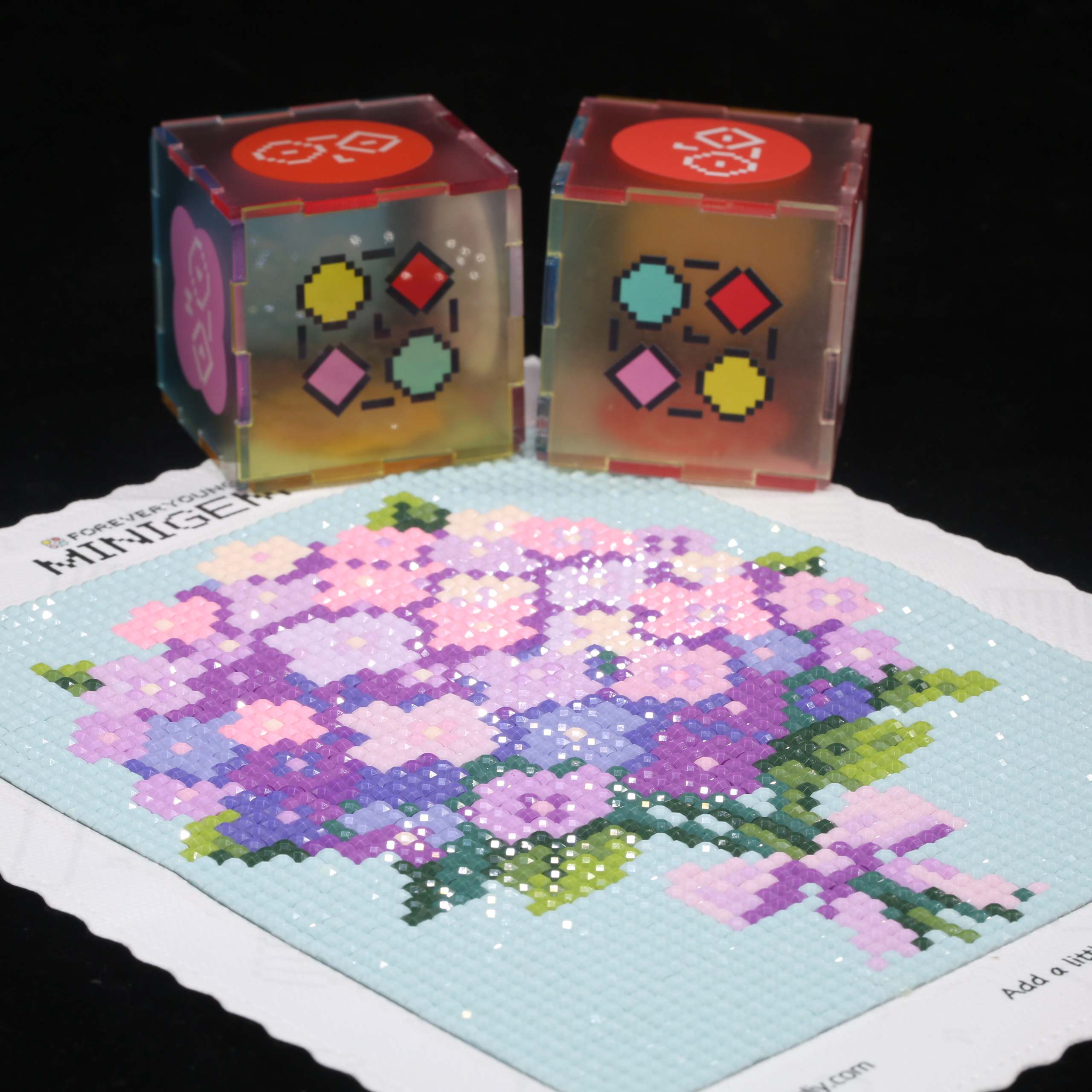 5D Diamond Painting Kit Full Drill - Minigem® Purple Hydrangea 5D Diamond Painting