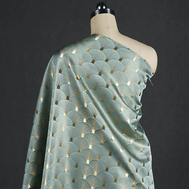 Sewing - Ginkgo Leaf Fan Shaped Jacquard Brocade
