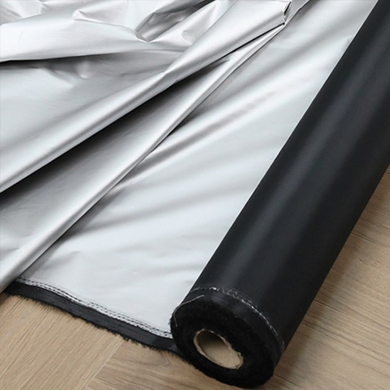 Sewing - 1m Black Silver Coated Blackout Fabric