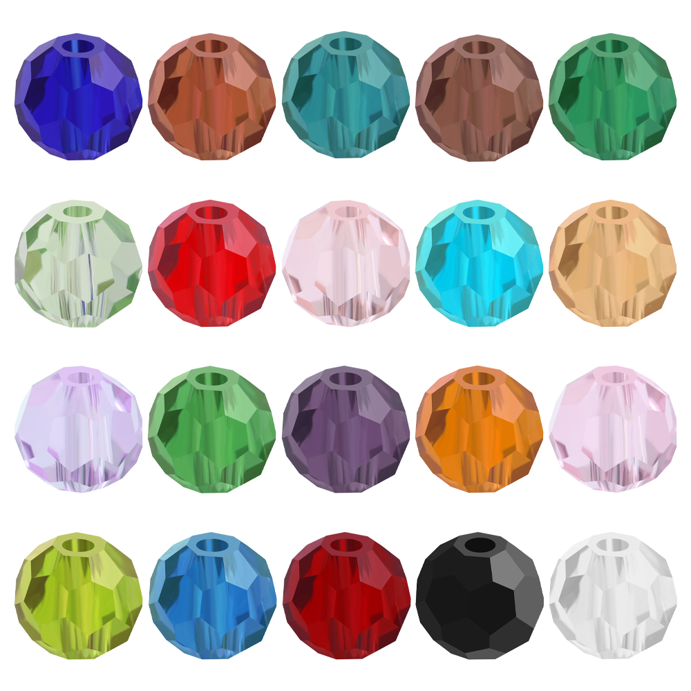 Glass Seed Beads 2Mm Jewelry Making - 32Facets Round Ball 2mm 3mm 4mm