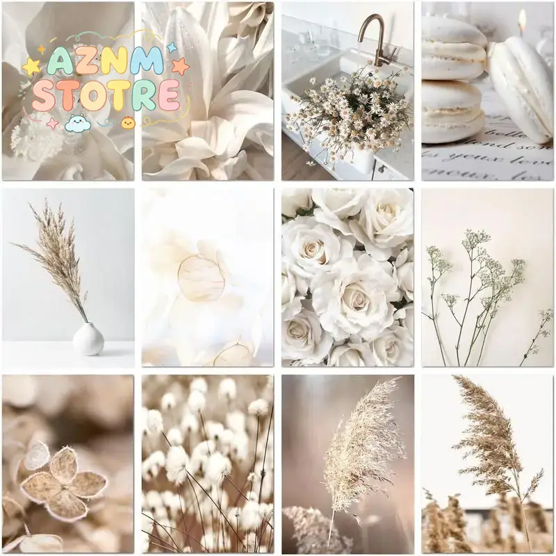 Painting Supplies - CHENISTORY 5d Diamond Painting White Flowers