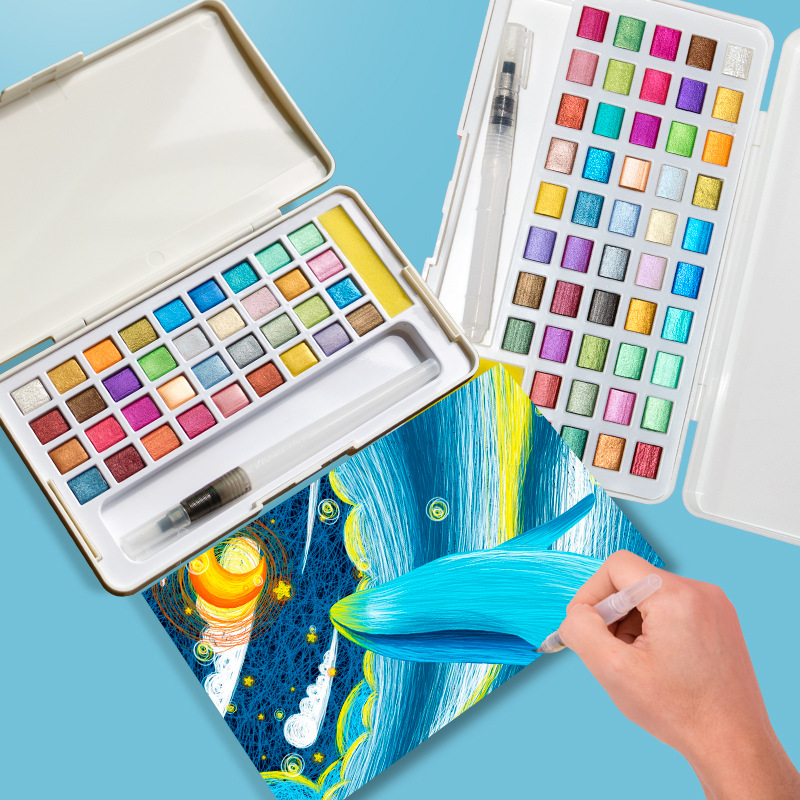 Watercolor Paint Set Solid Pigment - Solid Watercolor Paint Set Glitter Watercolor