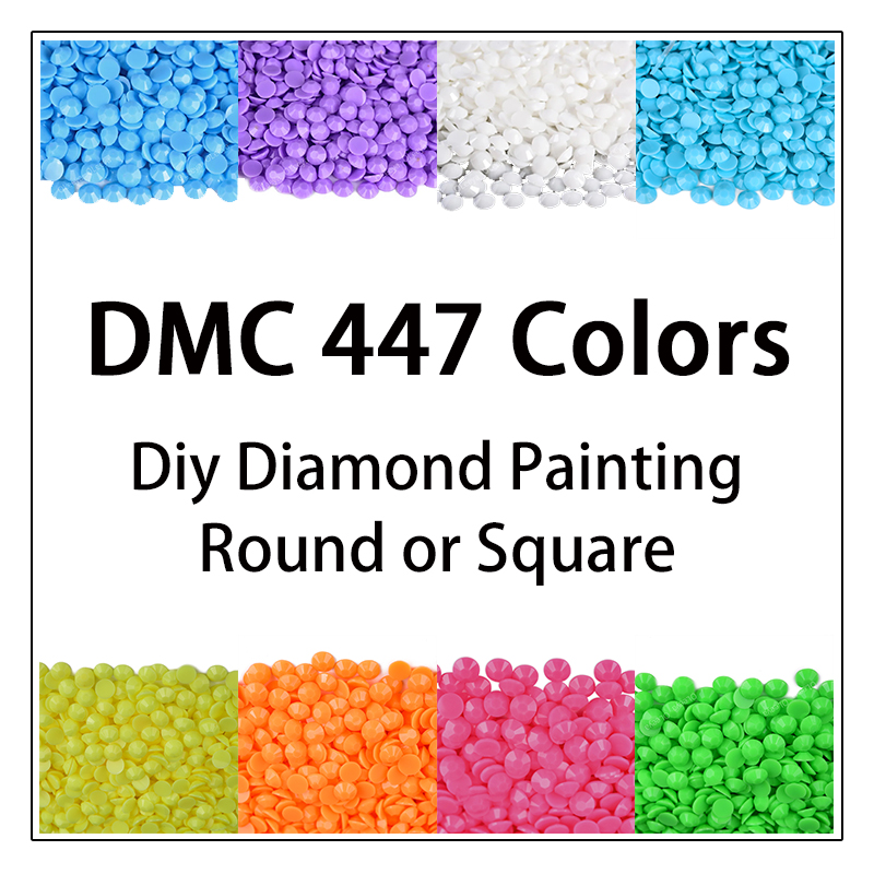 5D Diamond Painting Kit Full Drill - DMC 447 Colors 5D Diy Diamond
