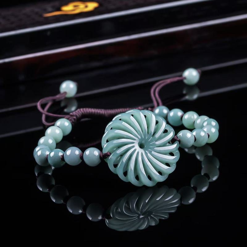 Beading - Natural Jadeite A-grade Fortune-Bringing , Genuine