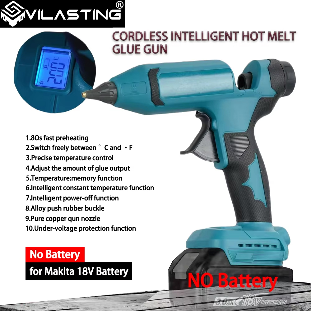 Hot Melt Glue Gun Cordless - VILASTING Electric Hot Melt Glue Gun