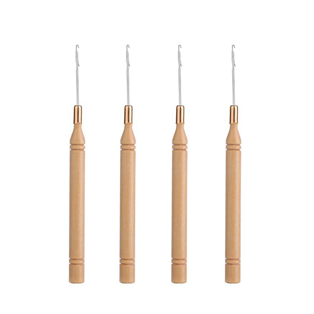 Wooden Crochet Hooks Ergonomic Handle - Ergonomic Wooden Handle Hair Extension Hook