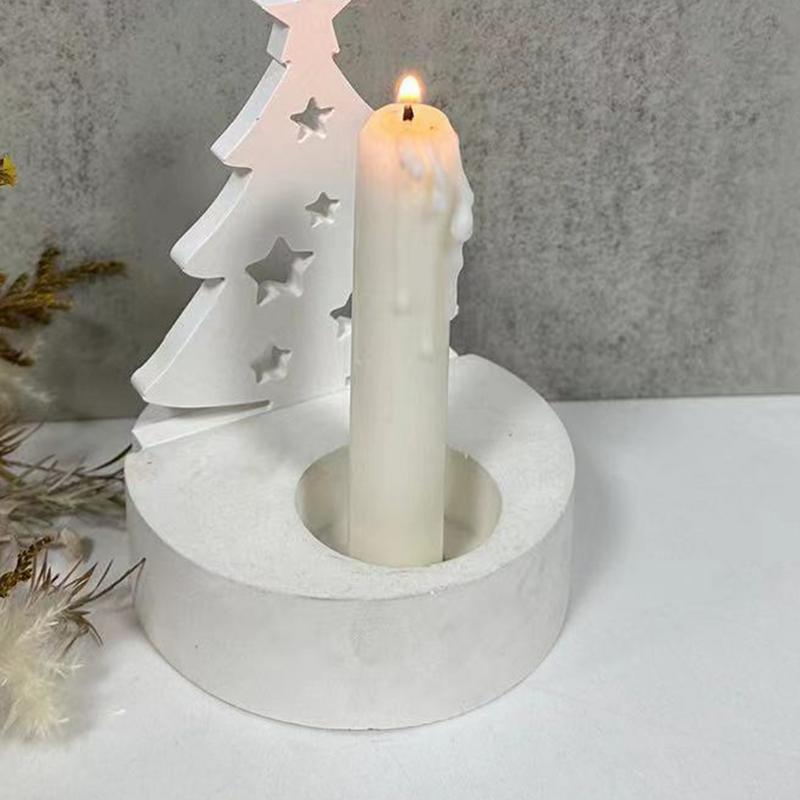 Silicone Epoxy Resin Molds Set - Christmas Tree Candle Base Silicone Mold