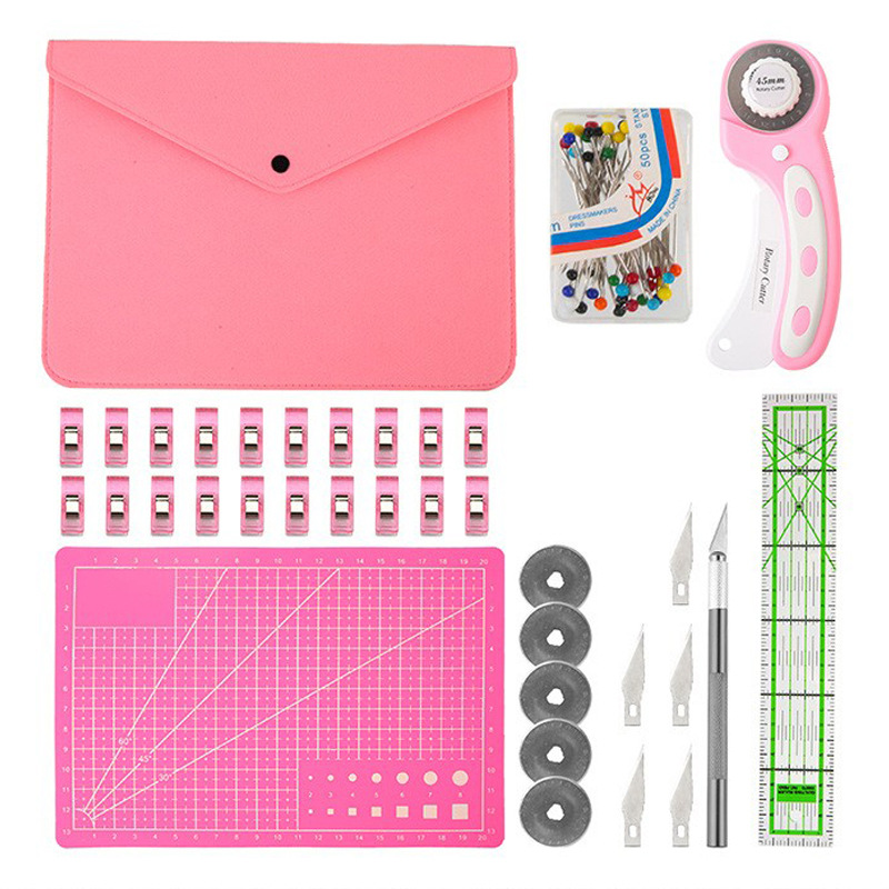 Rotary Cutter For Fabric 45Mm - Rotary Cutter Set Pink - Quilting