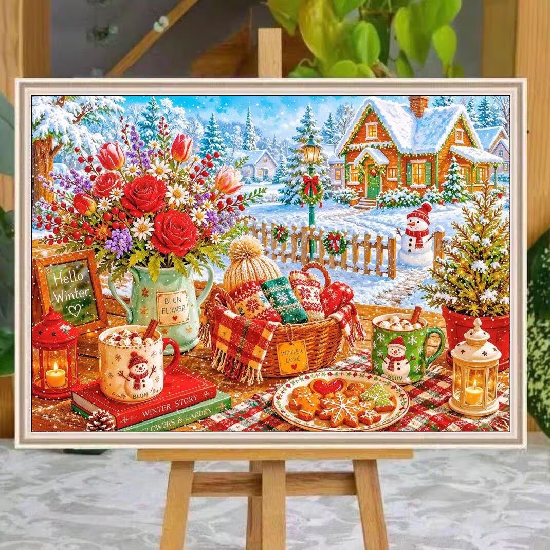 Cotton Embroidery Thread Skeins - 9CT 14ct Winter Printed Kits Cross
