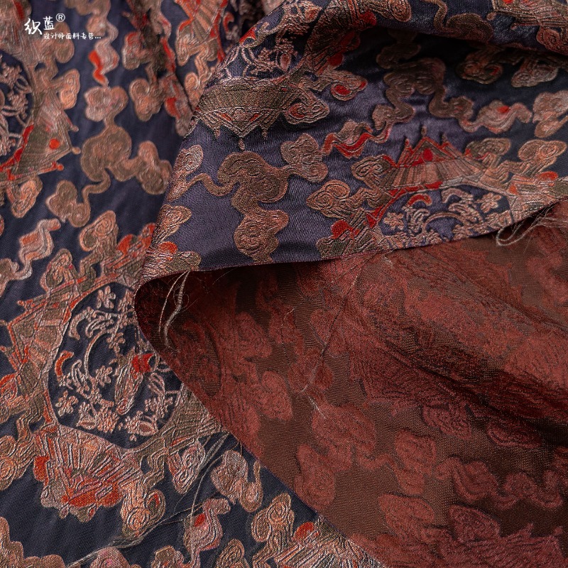 Purple Red Rayon Floral Jacqua - Sewing ulasan dan harga