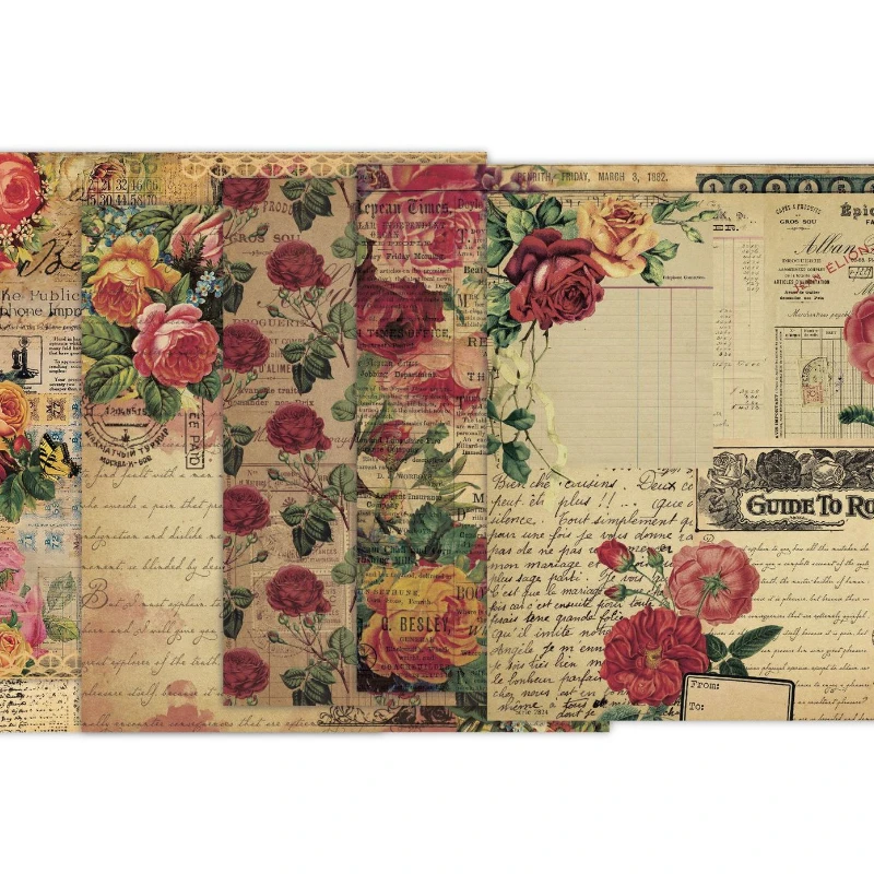 Scrapbook Pad Assorted Pattern - Vintage Junk Journal Scrapbooking Paper ulasan dan harga