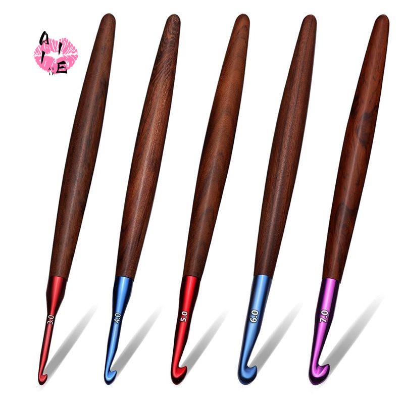 A11E-Crochet Hooks Set, Ergono - Wooden Crochet Hooks Ergonomic Handle ulasan dan harga