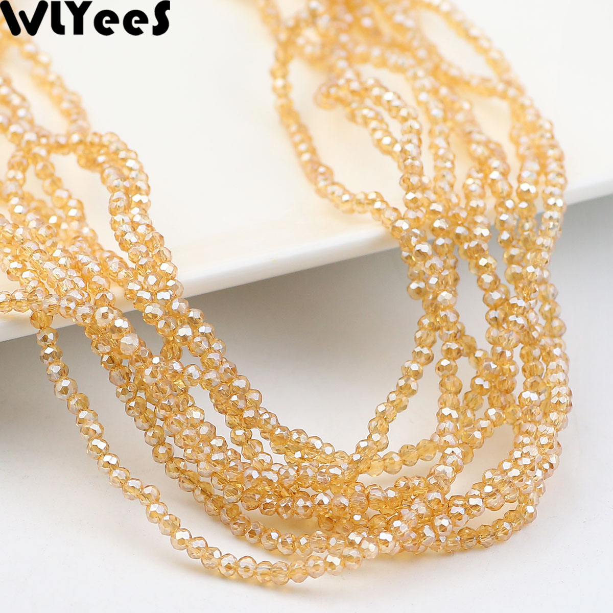 WLYeeS Flat Round Gold Champag - Glass Seed Beads 2Mm Jewelry Making ulasan dan harga