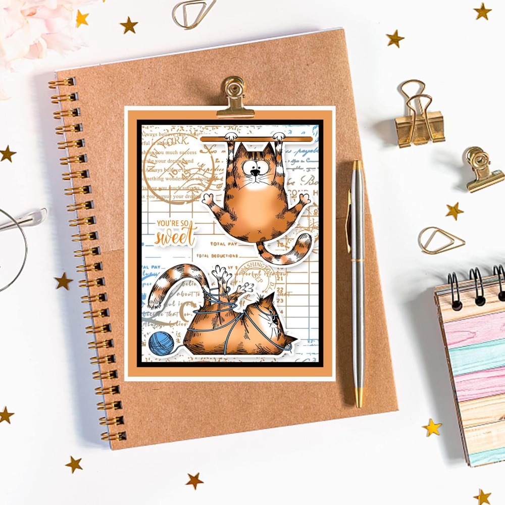 8.3x5.8in Cat Clear Stamps Lov - Clear Silicone Stamps For Card Making ulasan dan harga