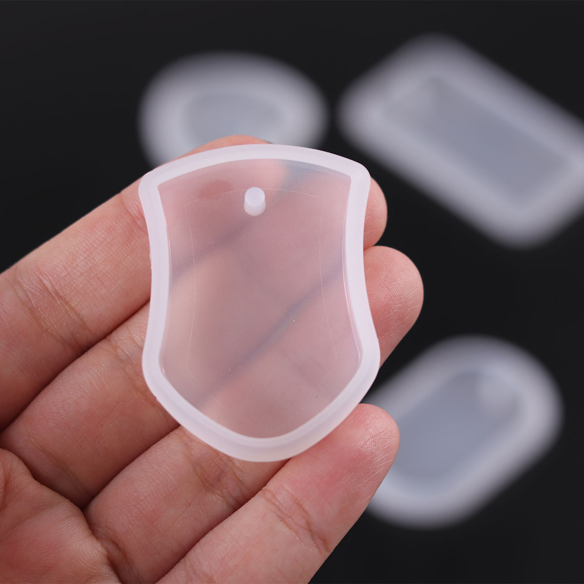 1PC DIY Keychain Pendant Silic - Silicone Epoxy Resin Molds Set ulasan dan harga