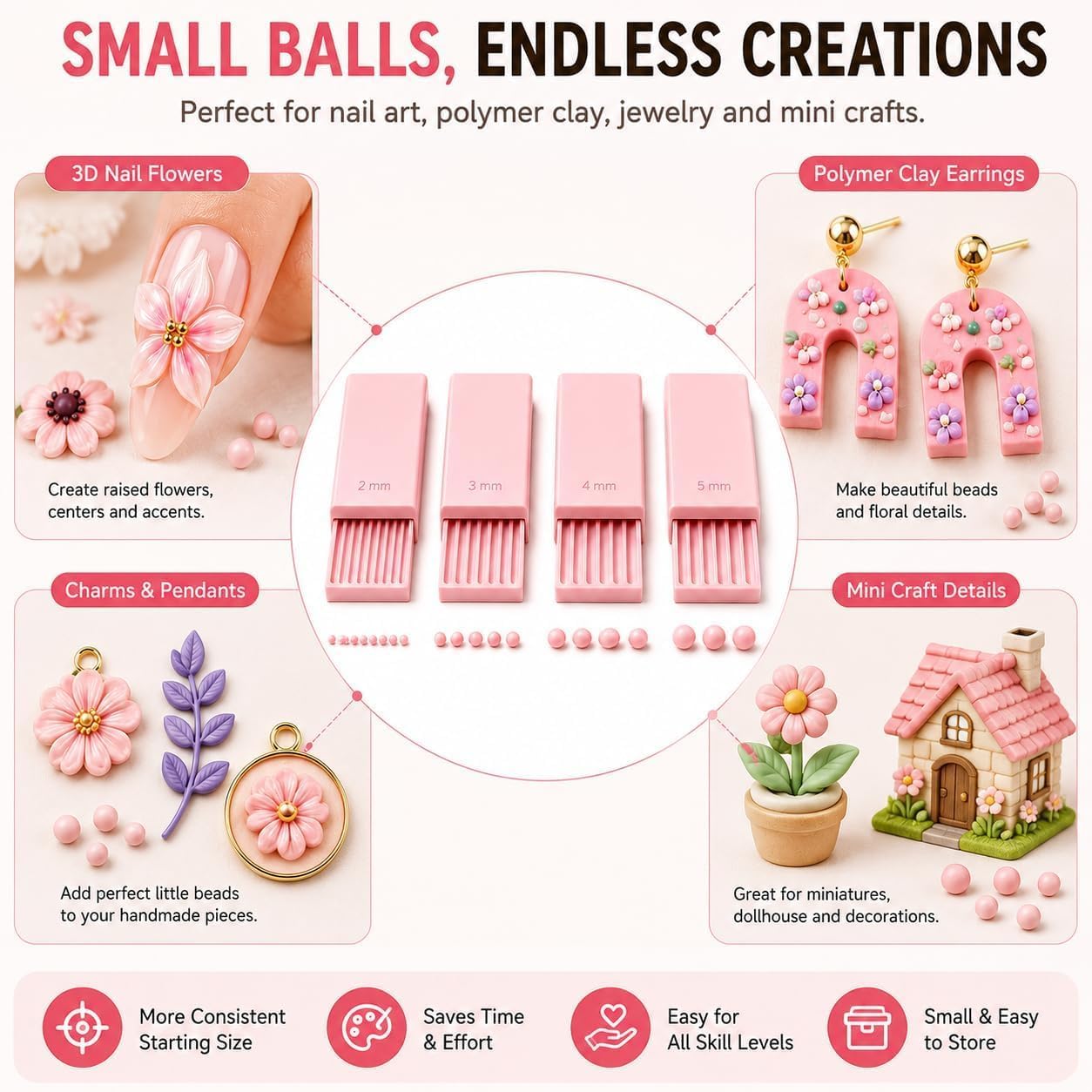 4PCS 3D Print Clay Gel Ball Ma - Beading ulasan dan harga