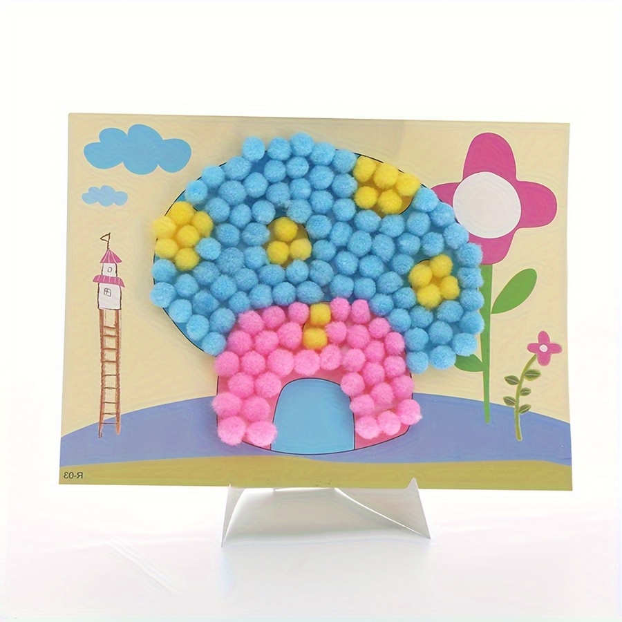 2pcs 16x21cm Colorful Pom-Pom  - Painting Supplies ulasan dan harga