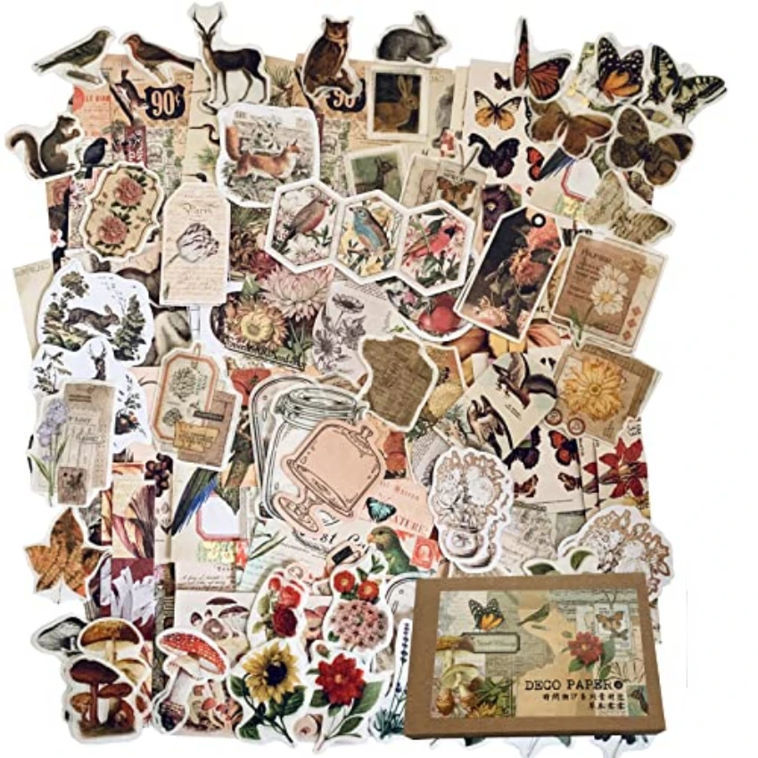 Vintage Stickers For Journalin - Vintage Junk Journal Scrapbooking Paper ulasan dan harga
