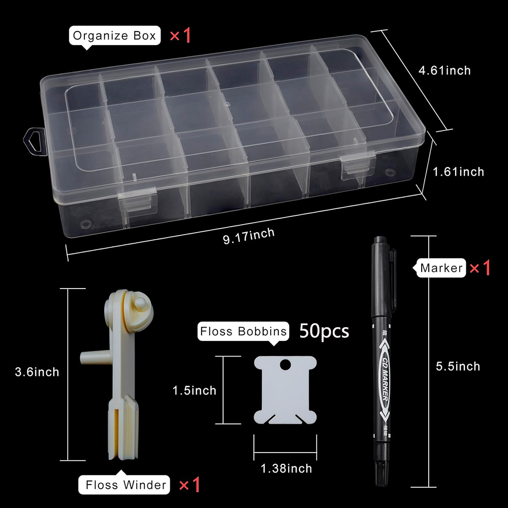 Embroidery Floss Organizer 18  - Cotton Embroidery Thread Skeins ulasan dan harga