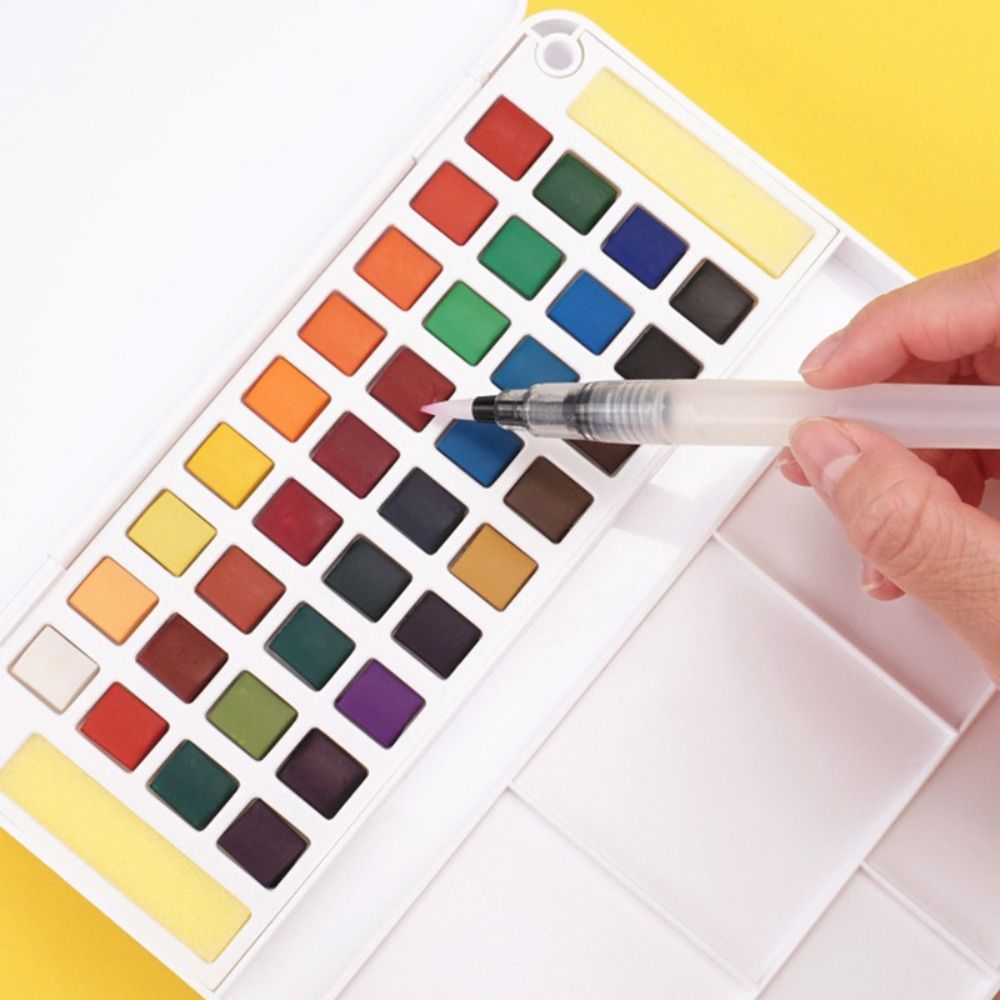 With Water Brush Pen Watercolo - Watercolor Paint Set Solid Pigment ulasan dan harga