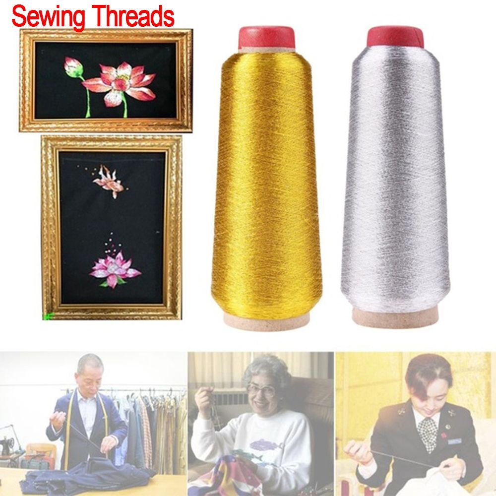Gold/Silver Embroidery Threads - Cotton Embroidery Thread Skeins ulasan dan harga