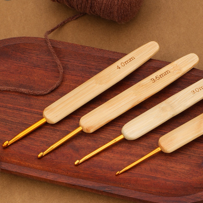Bamboo Wooden Handle Crochet H - Wooden Crochet Hooks Ergonomic Handle ulasan dan harga