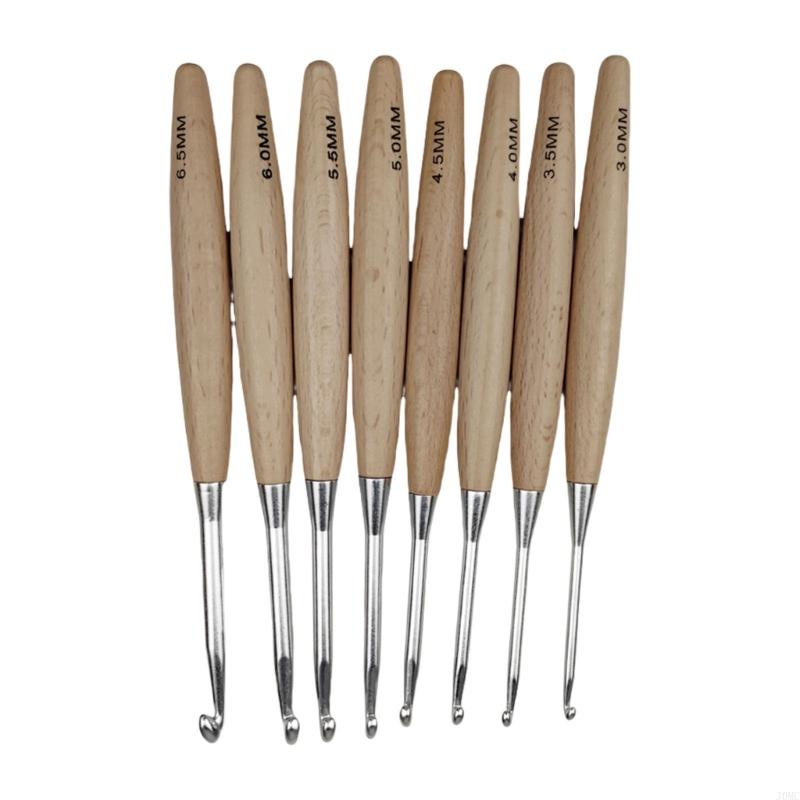 8Pcs Ergonomic Crochet Hook fo - Wooden Crochet Hooks Ergonomic Handle ulasan dan harga