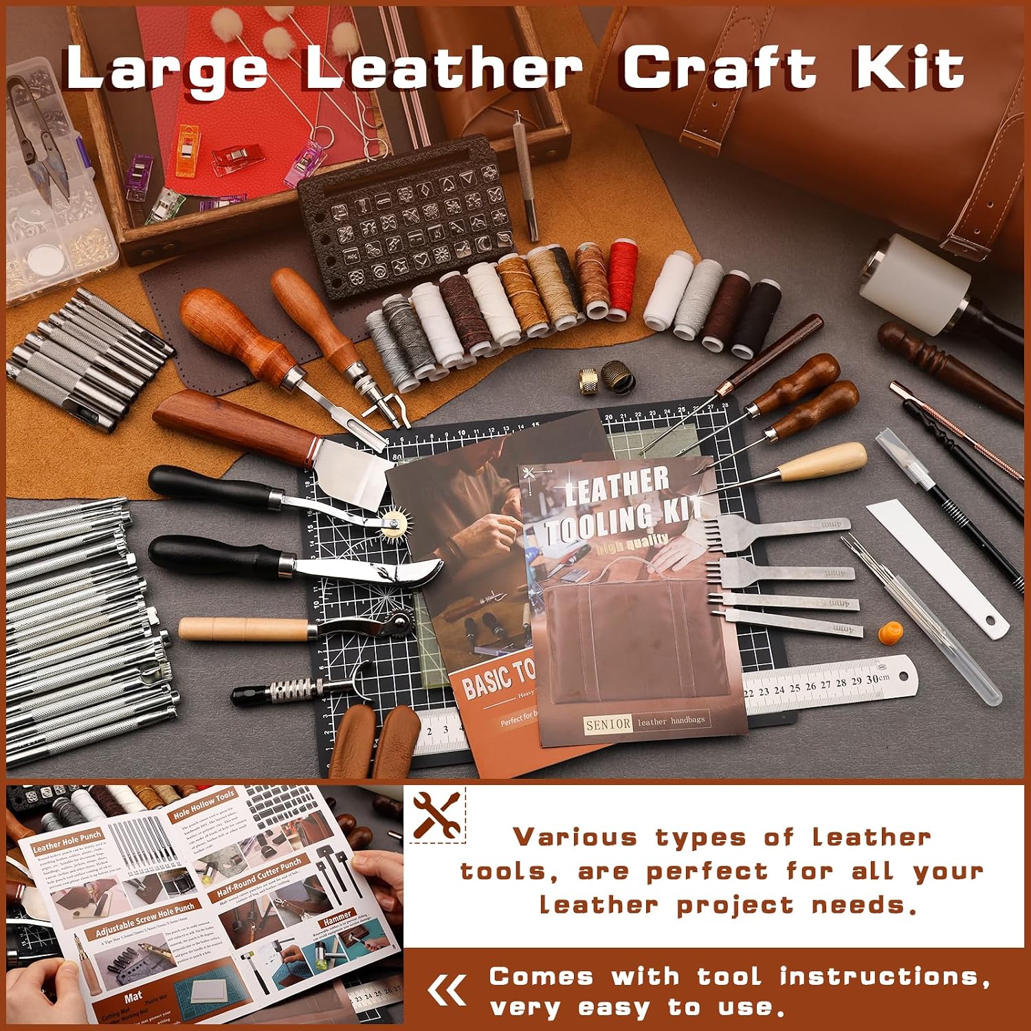 Leather Tooling Kit Leather Cr - Craft Tools ulasan dan harga