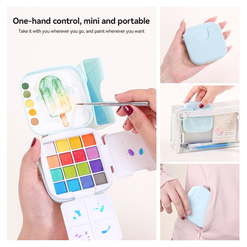 LANGUO 16Colors Watercolor Pai - Watercolor Paint Set Solid Pigment ulasan dan harga