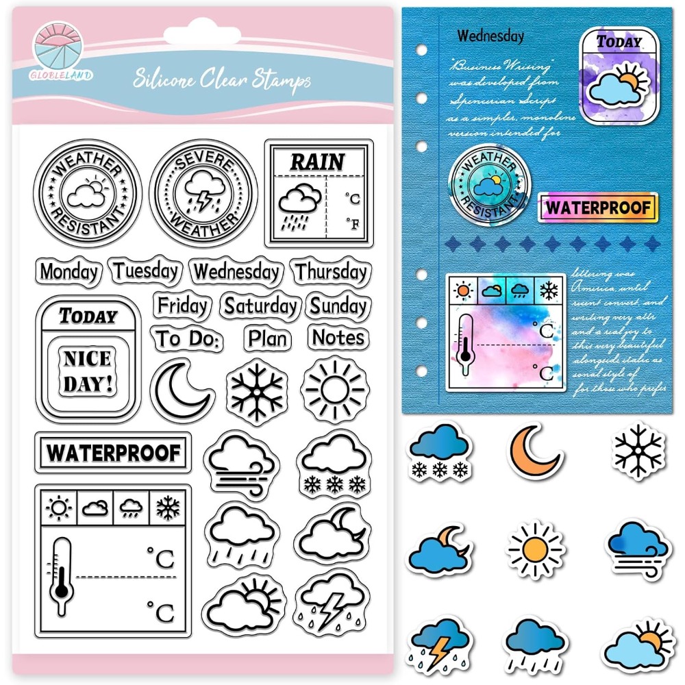 Weather Diary Clear Stamp for  - Clear Silicone Stamps For Card Making ulasan dan harga