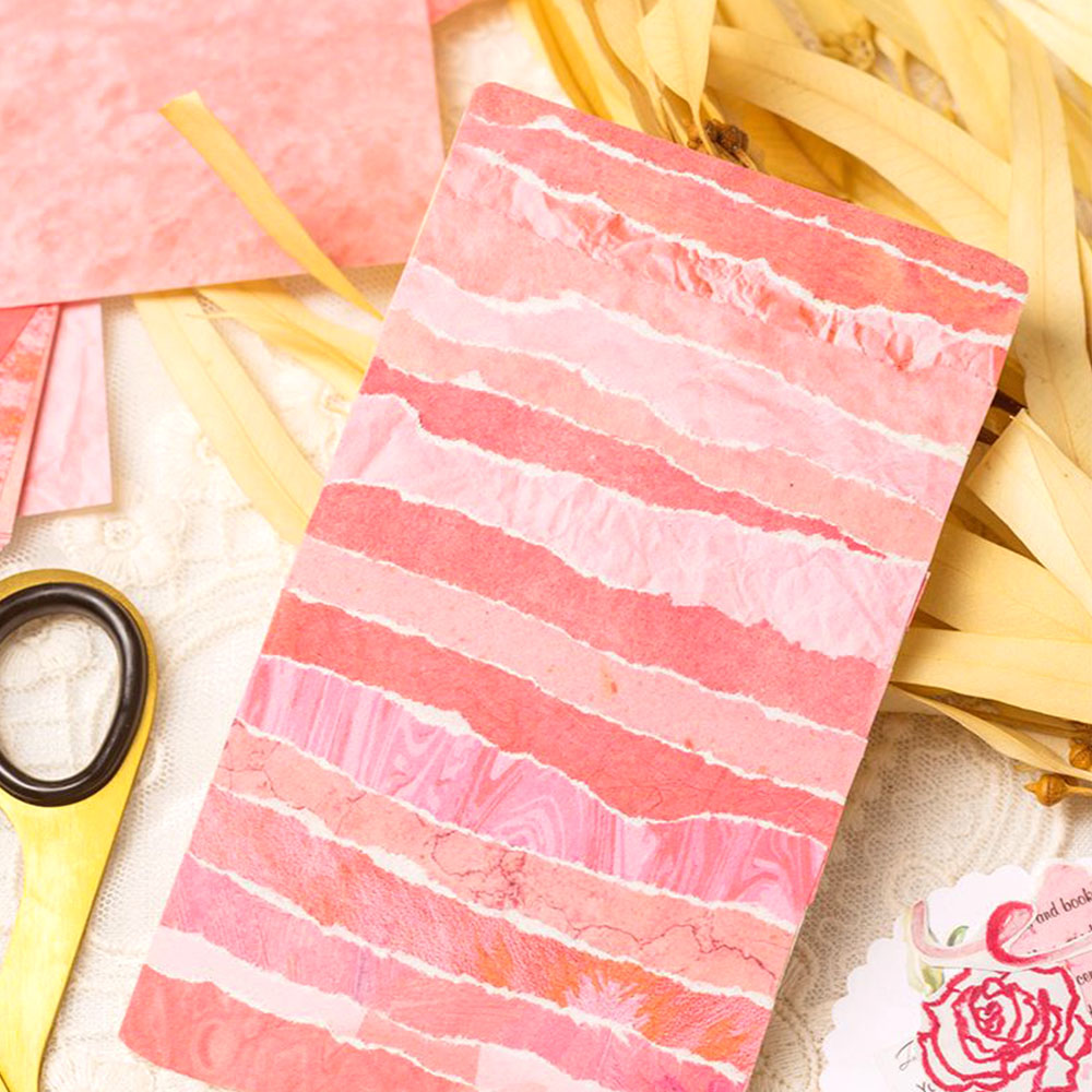 100 Pcs Colorful Texture Backg - Vintage Junk Journal Scrapbooking Paper ulasan dan harga