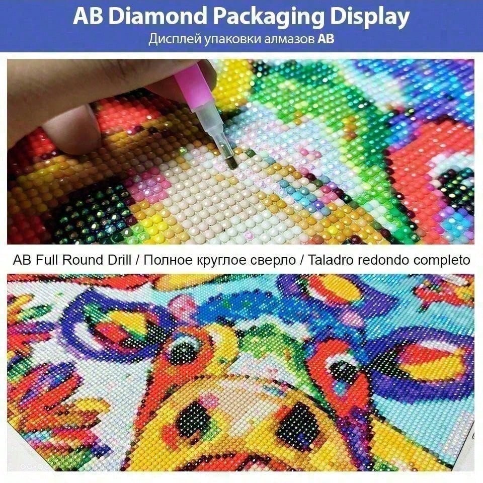 1 piece - 5D-DIY - Flocking cl - 5D Diamond Painting Kit Full Drill ulasan dan harga