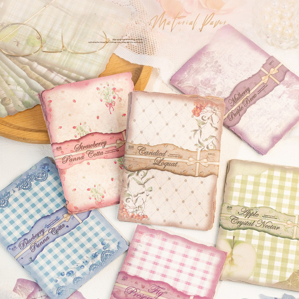 30sheets Vintage Scrapbook Pap - Vintage Junk Journal Scrapbooking Paper ulasan dan harga