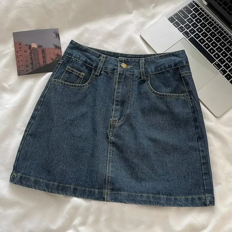 Y2K Denim Skirt Set: Vintage J - Embroidery ulasan dan harga