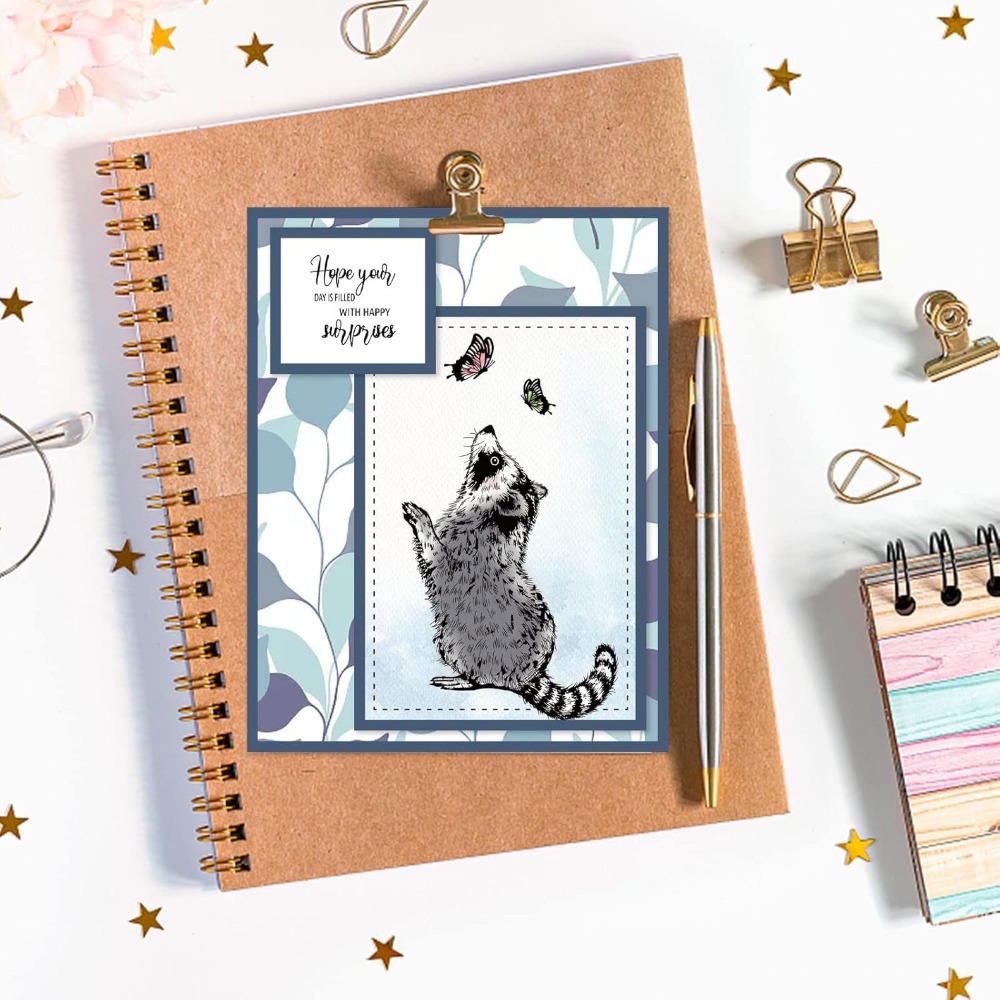 Realistic Raccoons Clear Stamp - Clear Silicone Stamps For Card Making ulasan dan harga
