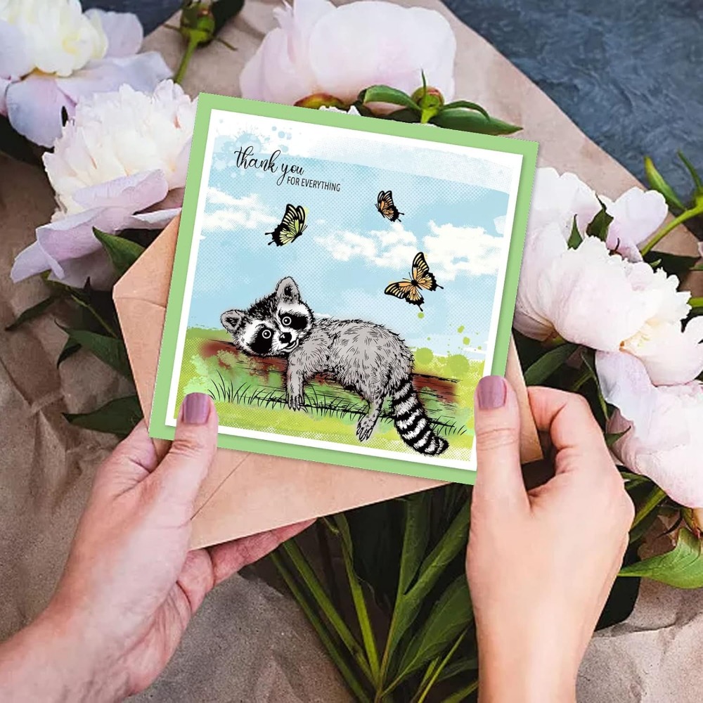Realistic Raccoons Clear Stamp - Clear Silicone Stamps For Card Making ulasan dan harga