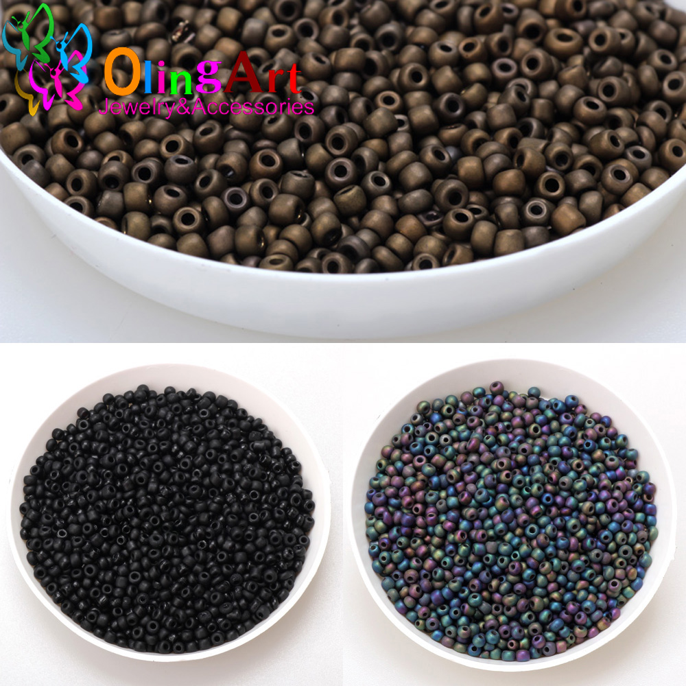 2mm 3mm 4mm Plating Matte Colo - Glass Seed Beads 2Mm Jewelry Making ulasan dan harga