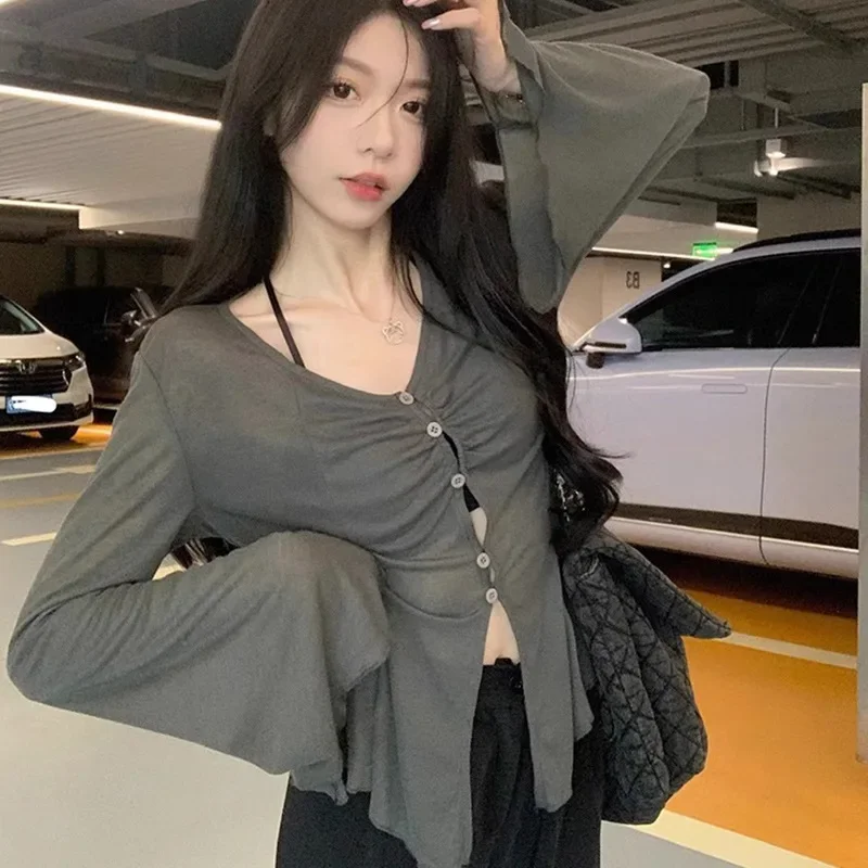 Sheer Flare Sleeve Blouse - Y2 - Embroidery ulasan dan harga