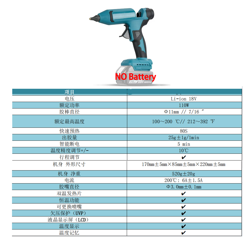 VILASTING Electric Hot Melt Gl - Hot Melt Glue Gun Cordless ulasan dan harga