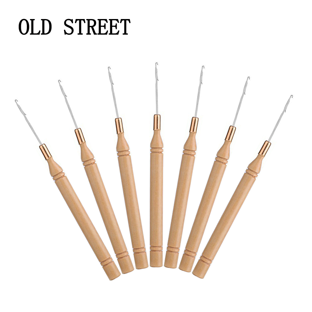Ergonomic Wooden Handle Hair E - Wooden Crochet Hooks Ergonomic Handle ulasan dan harga