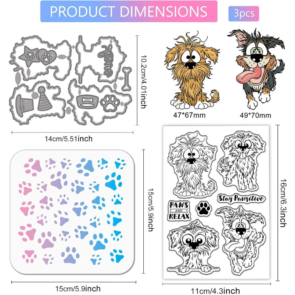 Comic Dog Clear Silicone Stamp - Clear Silicone Stamps For Card Making ulasan dan harga