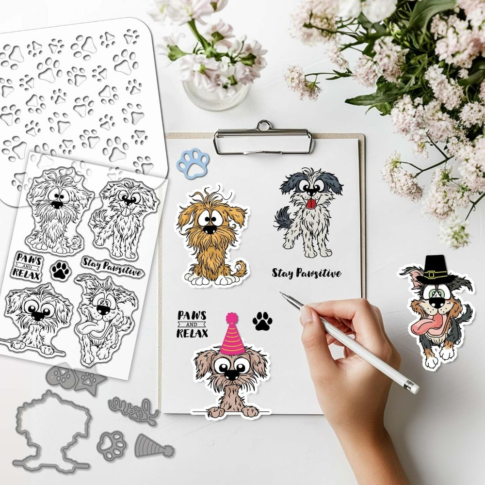 Comic Dog Clear Silicone Stamp - Clear Silicone Stamps For Card Making ulasan dan harga