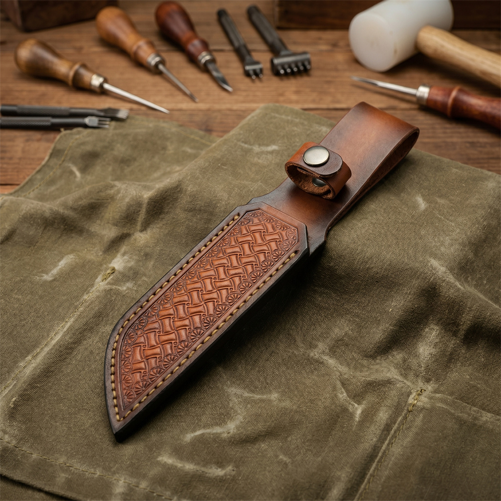 Brown Hand-embossed Leather Fi - Craft Tools ulasan dan harga
