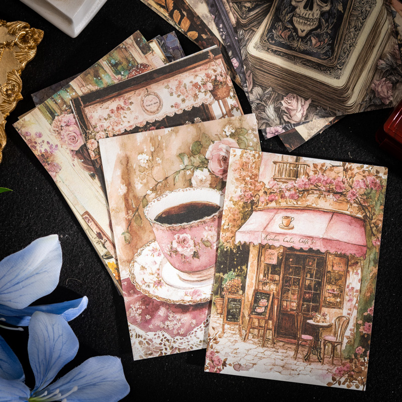JIANQI 100Pcs Retro Handmade P - Vintage Junk Journal Scrapbooking Paper ulasan dan harga