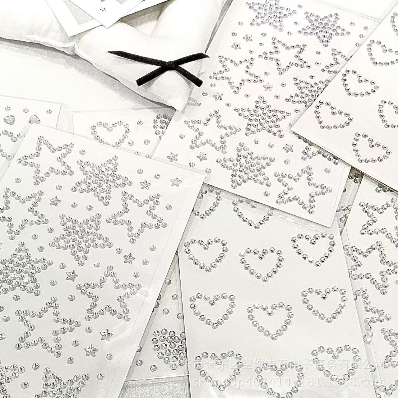 Silver Star Heart Rhinestone S - Scrapbooking ulasan dan harga