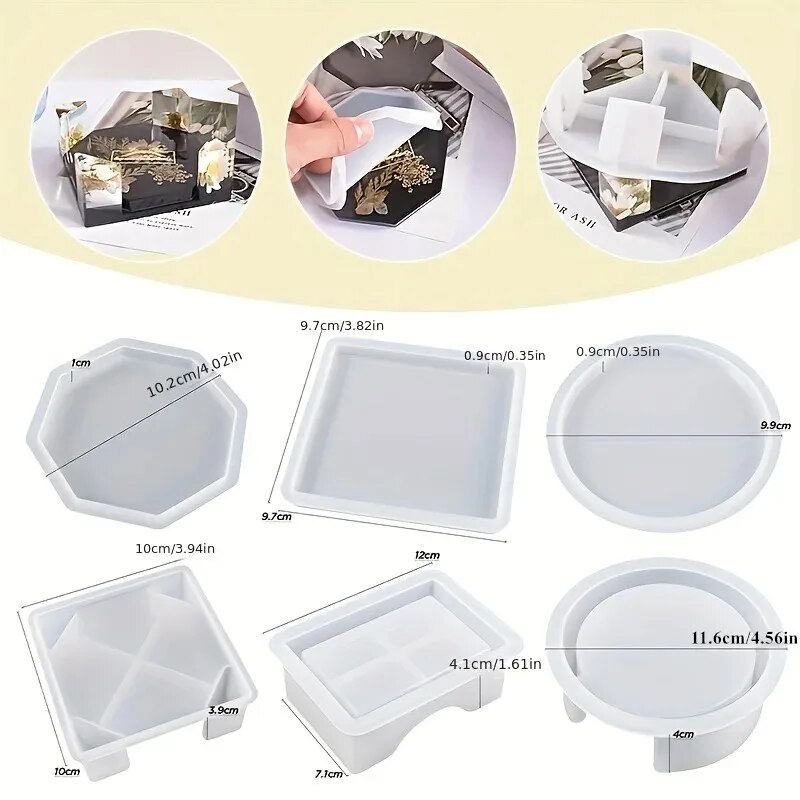 Coaster Resin Molds Set Includ - Silicone Epoxy Resin Molds Set ulasan dan harga