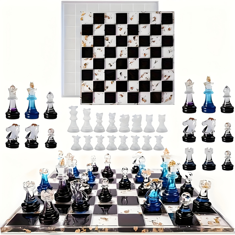 11Chessboard16Resin Silicone M - Silicone Epoxy Resin Molds Set ulasan dan harga
