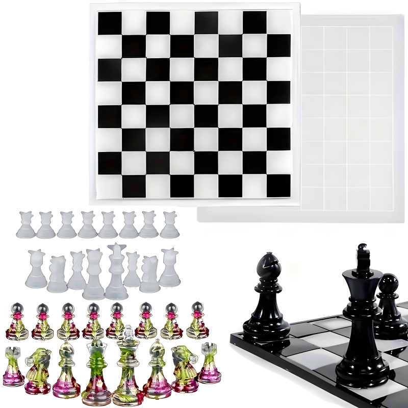 11Chessboard16Resin Silicone M - Silicone Epoxy Resin Molds Set ulasan dan harga